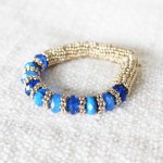 Asher Cobalt Beaded Stone Bracelet